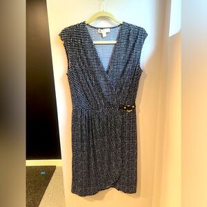 Michael Kors wrap style dress with gold buckle detail
